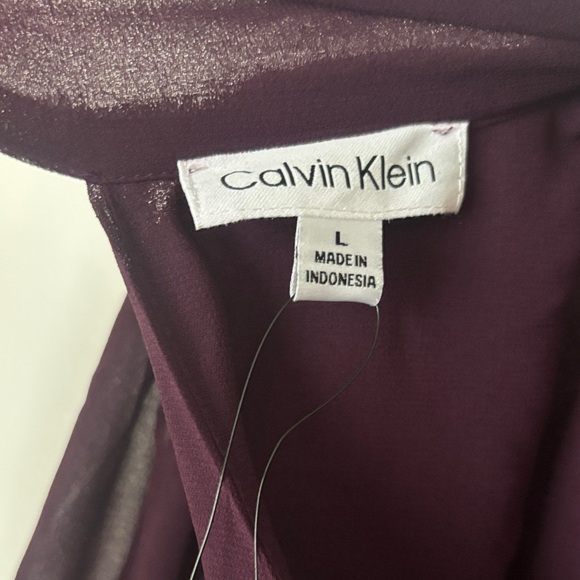 Calvin Klein Elegant Dark Purple Blouse - Picture 2 of 14